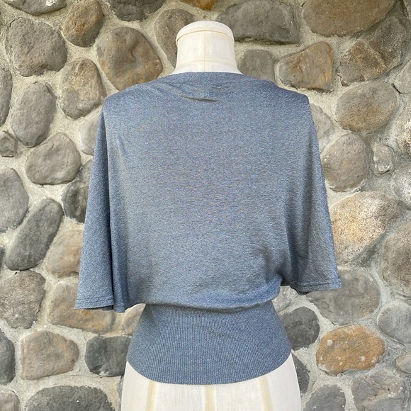 Michael Stars gray batwing short-sleeve cardigan with 3 button tapered waist - Picture 2 of 7